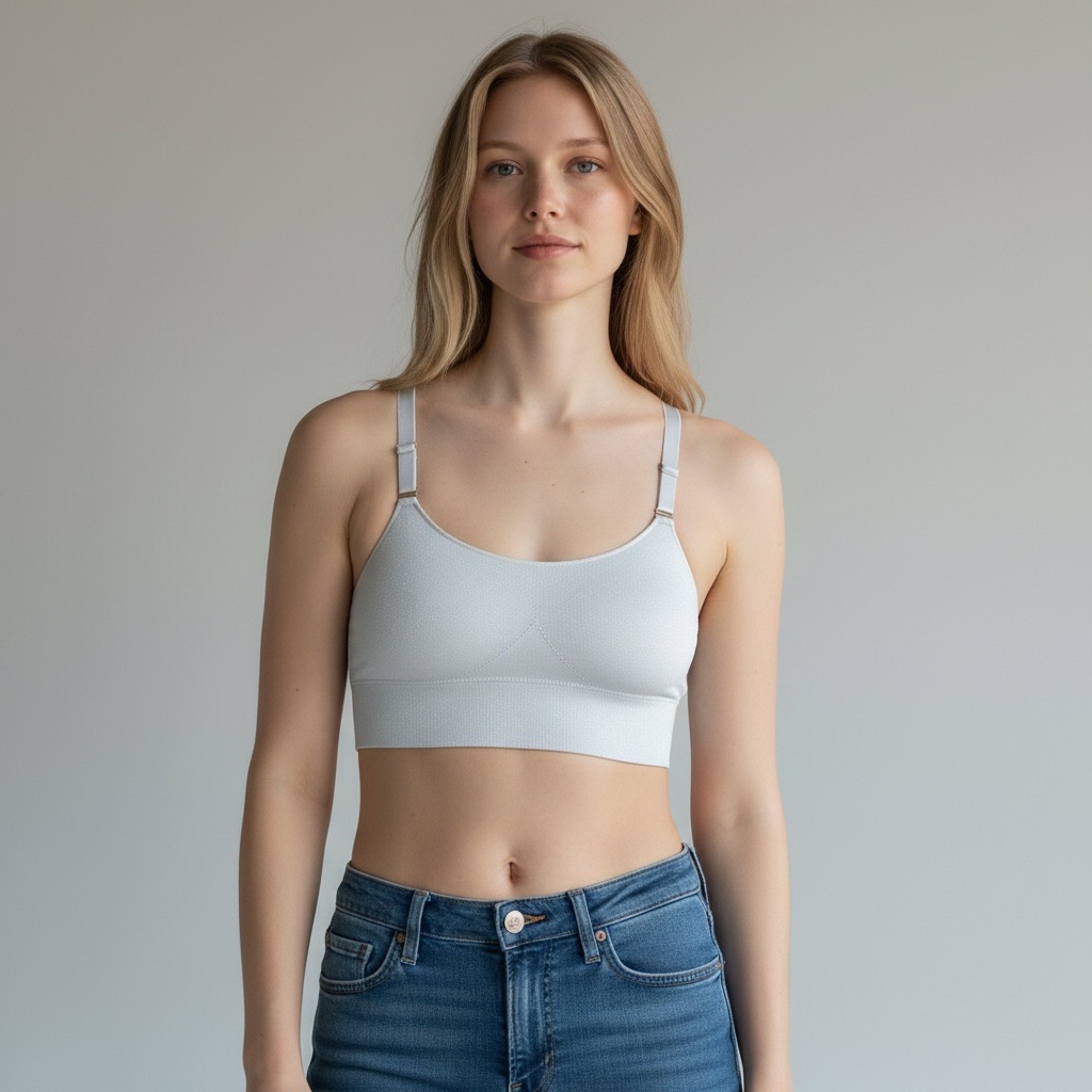 Anne Klein Women 1xl Light Gray Steamless Wireless Adjustable Strap Bralette